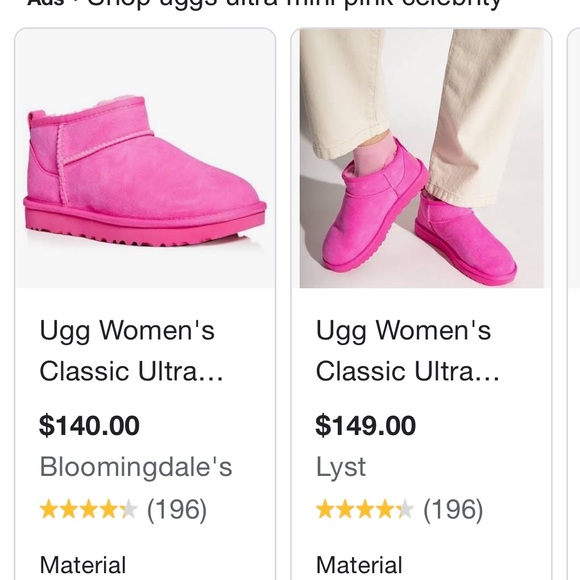 SOLD OuT💓WITH TAGS 💓 UGG®
Women's Classic Ultra Mini Shearling Booties PBSM … - Picture 6 of 13